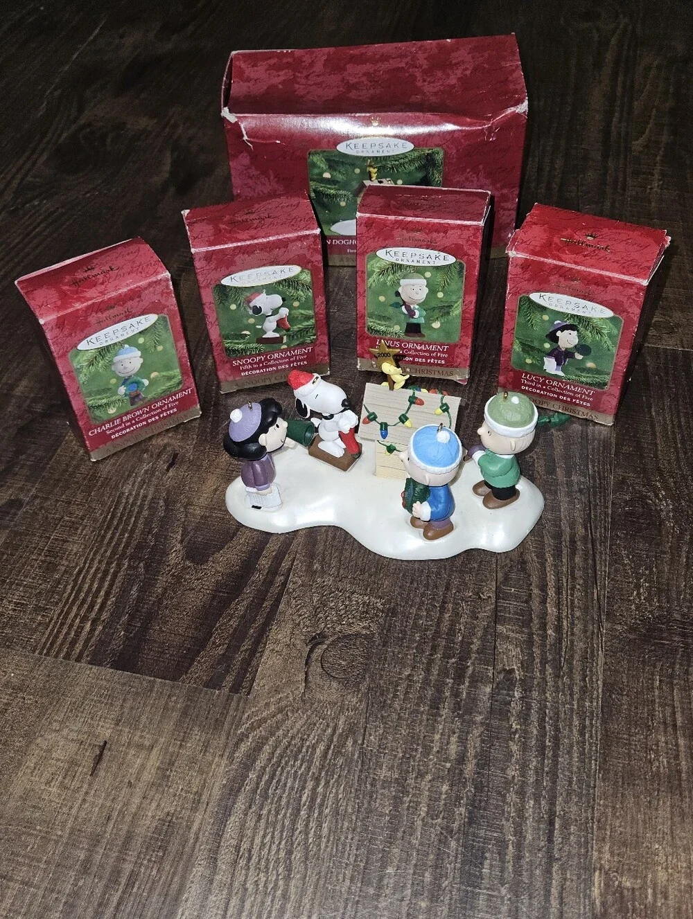 Vintage Hallmark A Snoopy Christmas 5 Piece Set